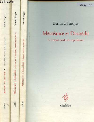 Mcrance et Discrdit - En 3 tomes (3 volumes) - Tome 1 + 2 + 3.