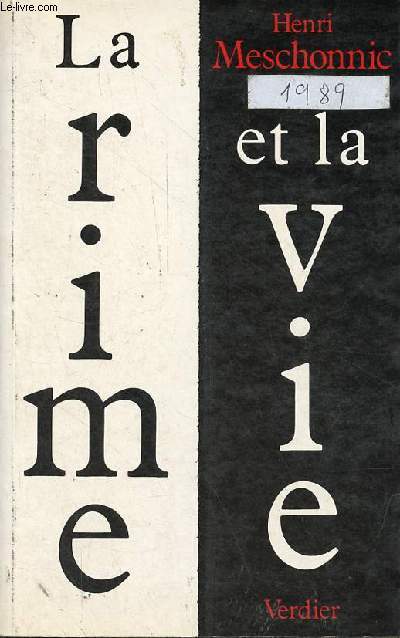 La rime et la vie.