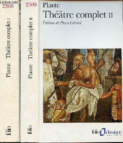 Thtre Complet - Tome 1 + Tome 2 (2 volumes) - Collection folio classique n2308-2309.