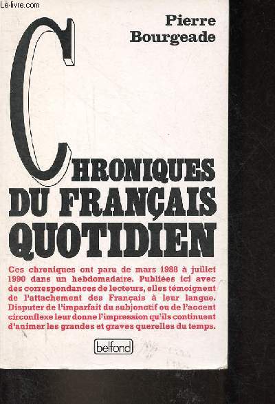 Chroniques du franais quotidien.