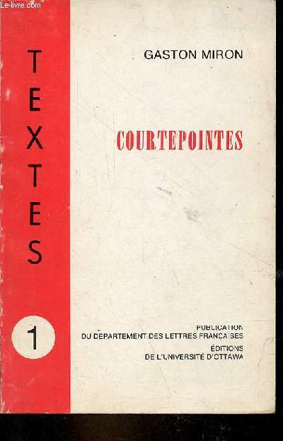 Courtepointes - Collection textes n1.