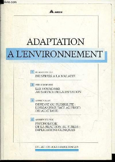 Adaptation  l'environnement - Collection scientifique stablon.