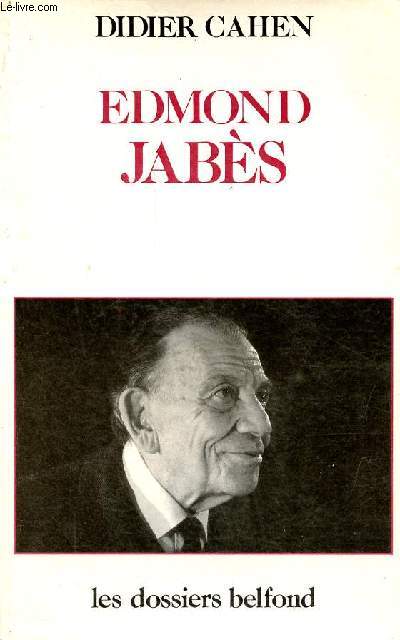 Edmond Jabs - Collection les dossiers belfond.