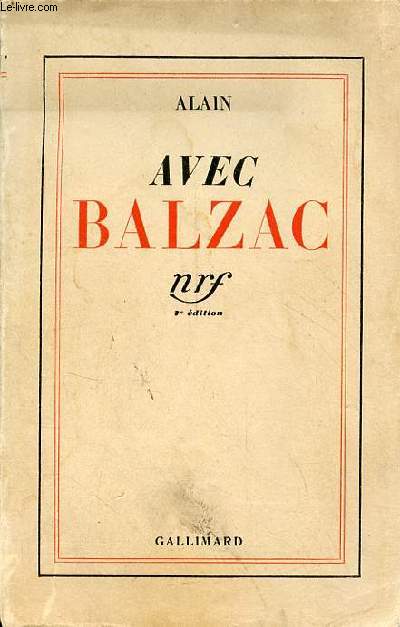 Avec Balzac.