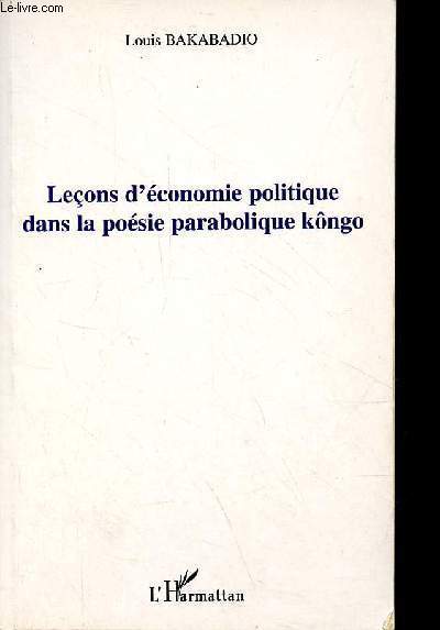 Leons d'conomie politique dans la posie parabolique kngo.
