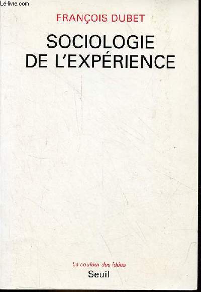 Sociologie de l'exprience - Collection 