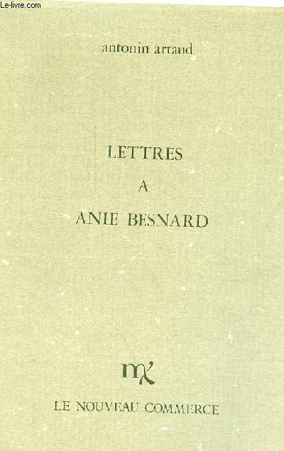 Lettres  Anie Besnard.