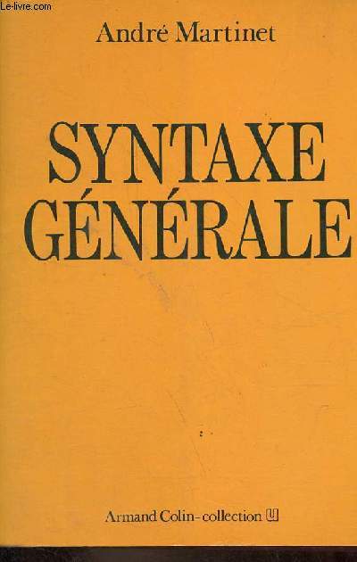 Syntaxe gnrale - Collection U.
