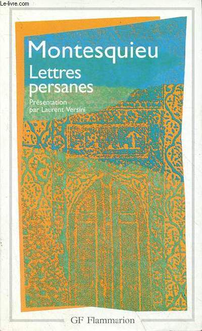 Lettres persanes - Collection GF n844.