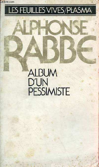 Album d'un pessimiste - Collection 
