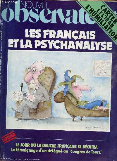 Le nouvel observateur n807 du 28 avril au 4 mai 1980 - Stratgie Carter et l'Iran l'humiliation - congrs de Tours la dchirure du mouvement ouvrier franais - le jour o la gauche franaise se dchira - les franais et la psychanalyse ...