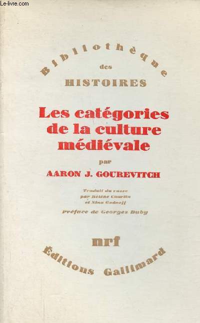 Les catgories de la culture mdivale - Collection 