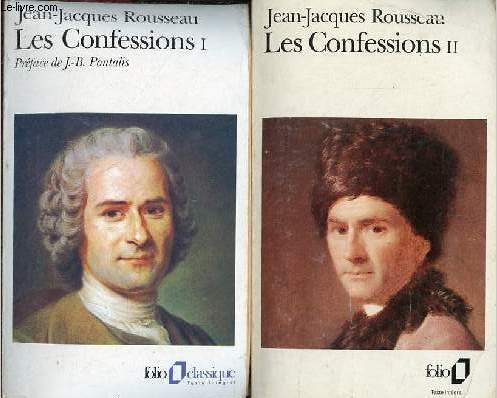 Les Confessions - Tome 1 + Tome 2 (2 volumes) - Collection folio n376-377.