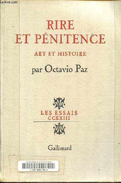 Rire et pnitence - Art et histoire - Collection les essais nCCXXIII.