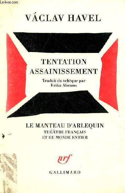 Tentation assainissement - Collection le manteau d'arlequin thtre franais et du monde entier.