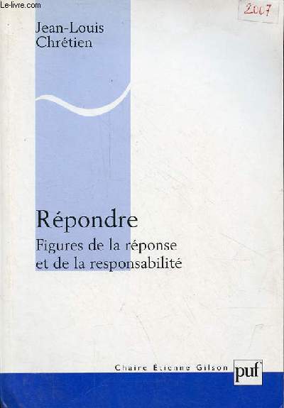 Rpondre figures de la rponse et de la responsabilit - Collection 