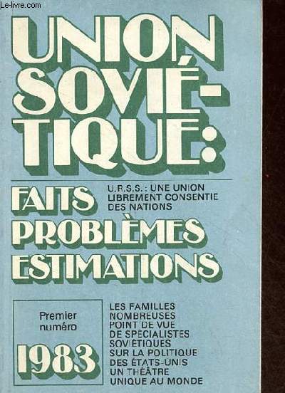 Union sovitique faits problmes estimations 1983.