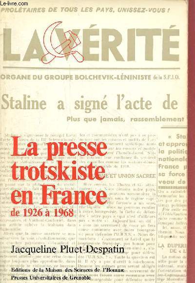 La presse trotskiste en France de 1926  1968 essai bibliographique.