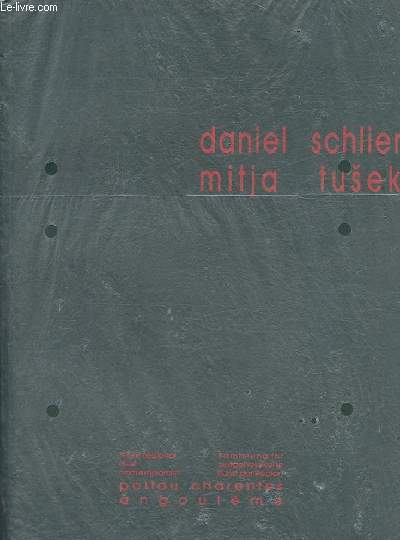 Daniel Schlier Mitja Tusek fonds rgional d'art contemporain poitou charentes angoulme 21.08.-23.09 1989.