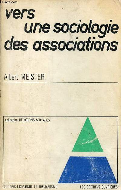 Vers une sociologie des associations - Collection relations sociales.