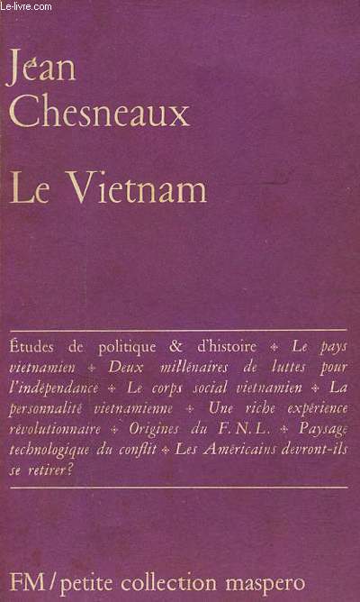 Le Vietnam (tudes de politique et d'histoire) - Petite collection maspero n24.