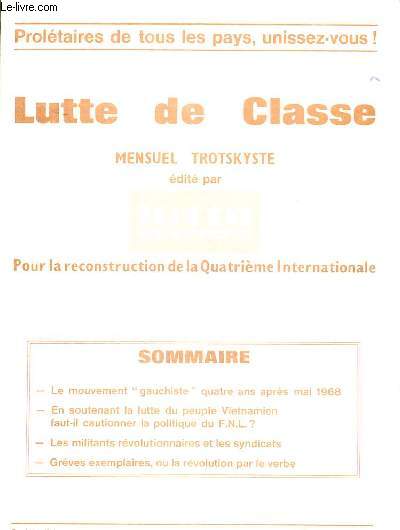 Lutte de classe/Class Struggle n1 1er juin 1972 - Introduction - le mouvement 