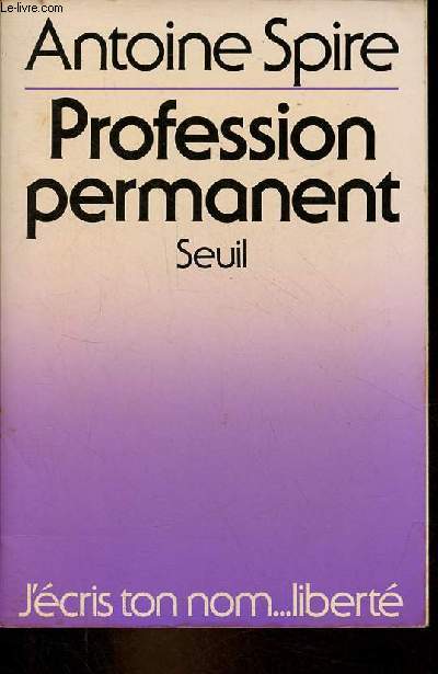 Profession : permanent - Collection 