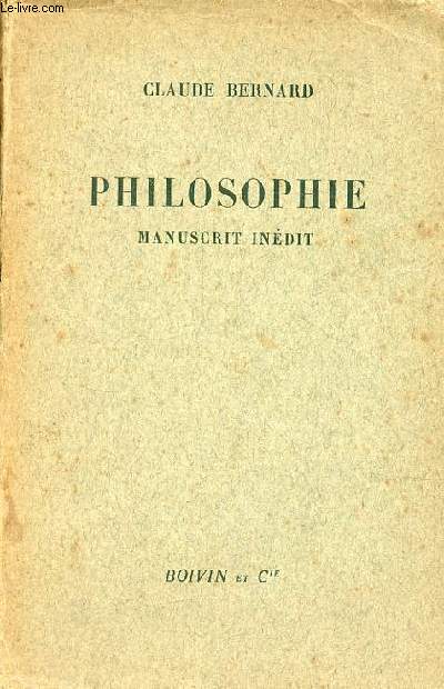 Philosophie manuscrit indit - Collection bibliothque de philosophie.