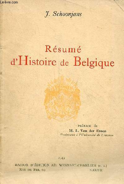Rsum d'histoire de Belgique.