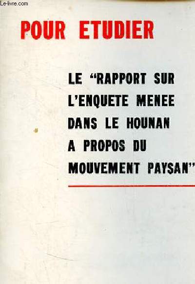 Pour etudier le 