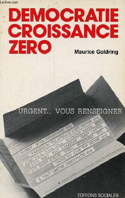 Democratie, croissance zero.