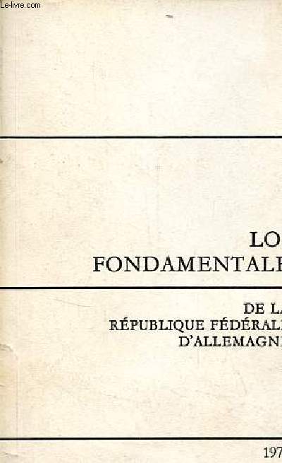 Loi fondamentale de la rpublique fdrale d'Allemagne.