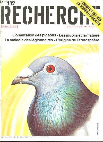 La Recherche n141 fvrier 1983 - La maladie des lgionnaires - le muon sonde la matire - l'pave de la mduse - l'origine de l'atmosphre - l'orientation des pigeons - tmoignage : la naissance de la bombe atomique franaise - oppenheimer ...