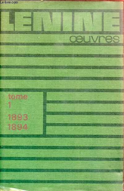 Oeuvres - Tome 1 : 1893-1894.