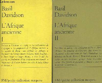 L'Afrique ancienne - Tome 1 + Tome 2 (2 volumes) - Petite collection maspero n113-114.