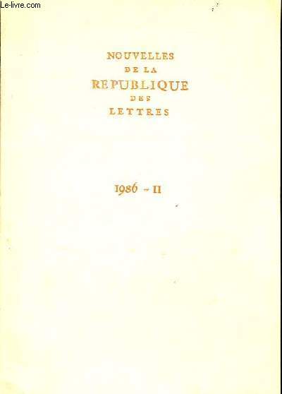 Tir  part de la nouvelles de la rpublique des lettres n2 1986 - A la recherche d'un quilibre : un modle sudois nationaliste au dbut du sicle par Fournier Vincent - ddicac.