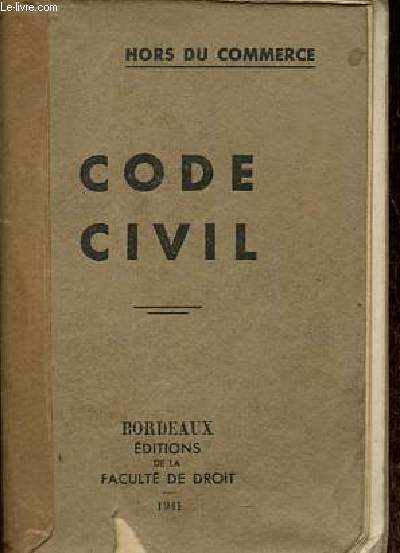 Code civil - hors du commerce.