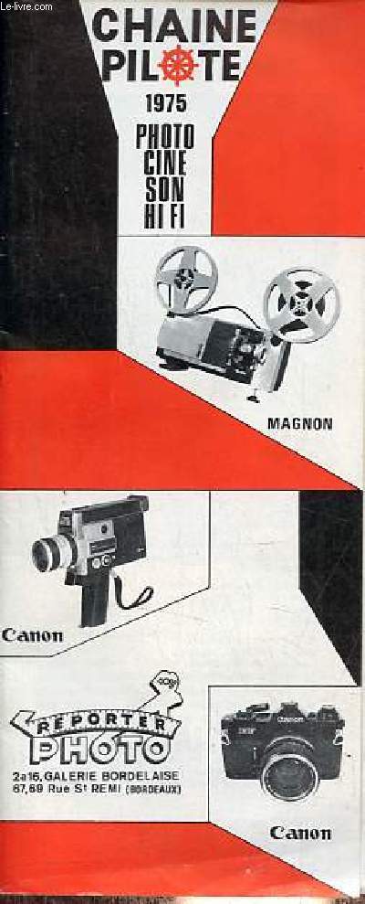 Catalogue chaine pilote 1975 hi fi son cin photo.