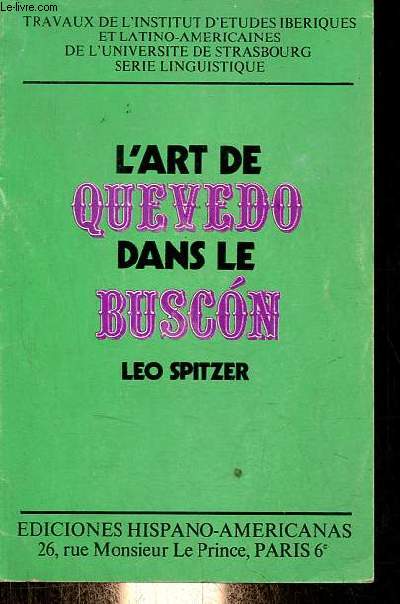 L'art de Quevedo dans le Buscon.
