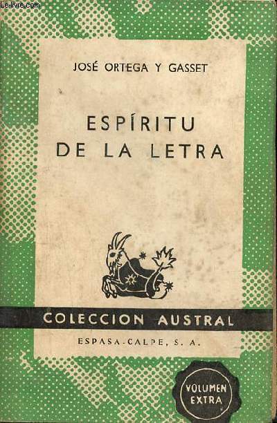 Espiritu de la letra - Coleccion Austral n1370.