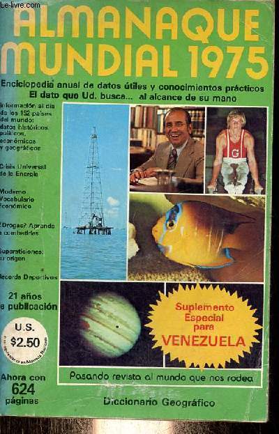 Diccionario geografico 1975 almanaque mundial.
