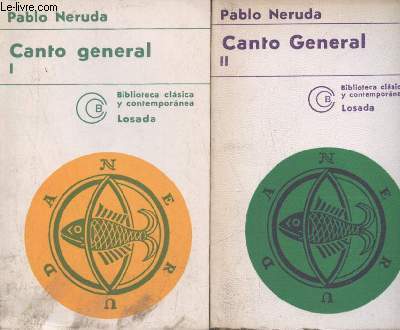 Canto general - Tomo 1 + Tomo 2 (2 volumes) - Coleccion Biblioteca clasica y contemporanea n86-87.