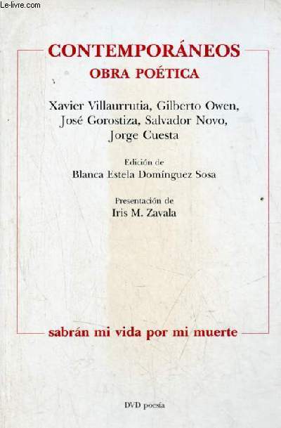 Contemporaneos obra potica - Coleccion DVD poesia n33.