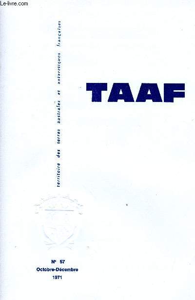 TAAF - TERRES AUSTRALES ET ANTARCTIQUES FRANCAISES - N° 57 - COLLECTIF - 1971 - Zdjęcie 1 z 1