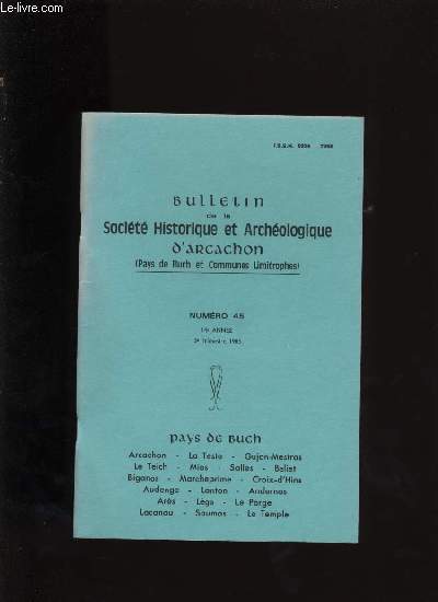 Bulletin de la Socit Historique et Archologique d'Arcachon et du pays de Buch N45