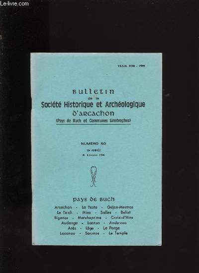 Bulletin de la Socit Historique et Archologique d'Arcachon et du pays de Buch N50