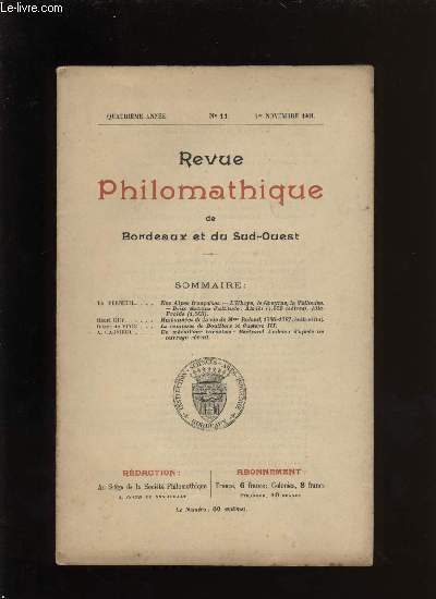 Revue philomathique de Bordeaux et du Sud-Ouest n 11