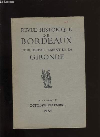 Revue historique de Bordeaux et du département de la Gironde n° 4