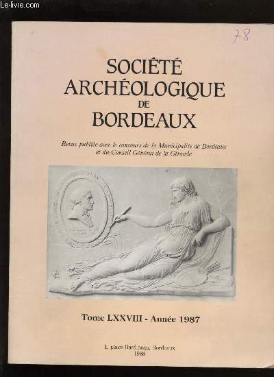 Socit archologique de Bordeaux - Tome LXXVIII.
