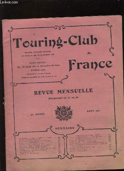 TOURING - CLUB DE FRANCE . 21e anne .